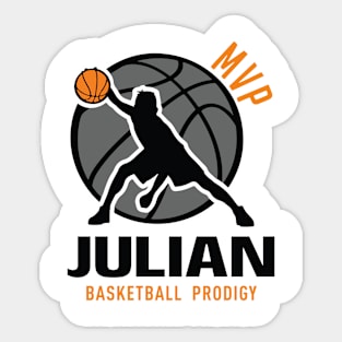 Julian MVP Custom Player Basketball Prodigy Your Name Sticker